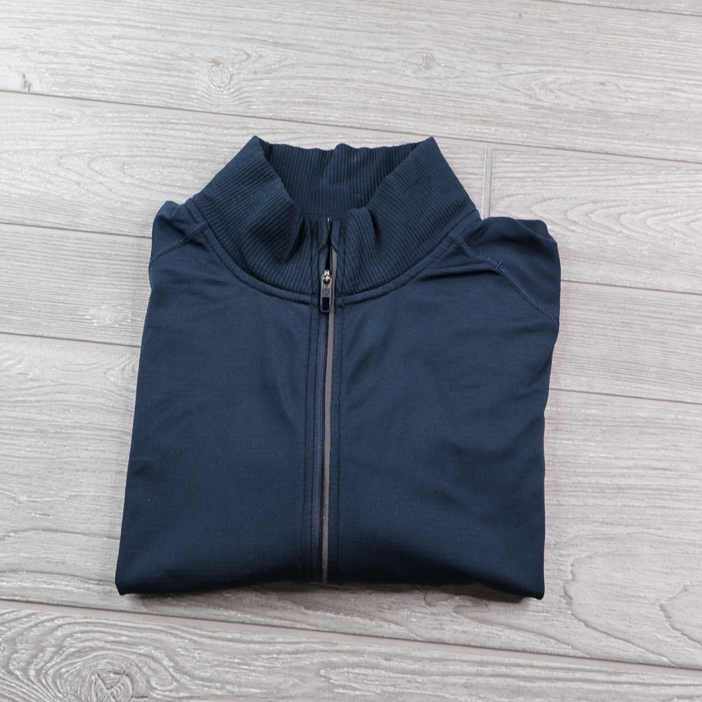 Lululemon Metal Vent Tech 1/2 Zip Pullover Men's M Navy Blue Raglan